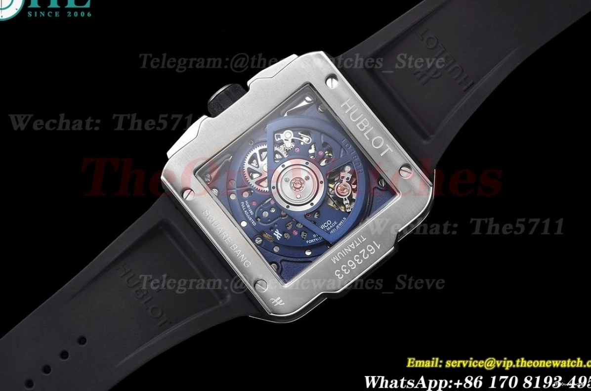 Cer HUB1280A Dial RU Square Skeleton 42mm SS Bang Blue BBF Unico 1230